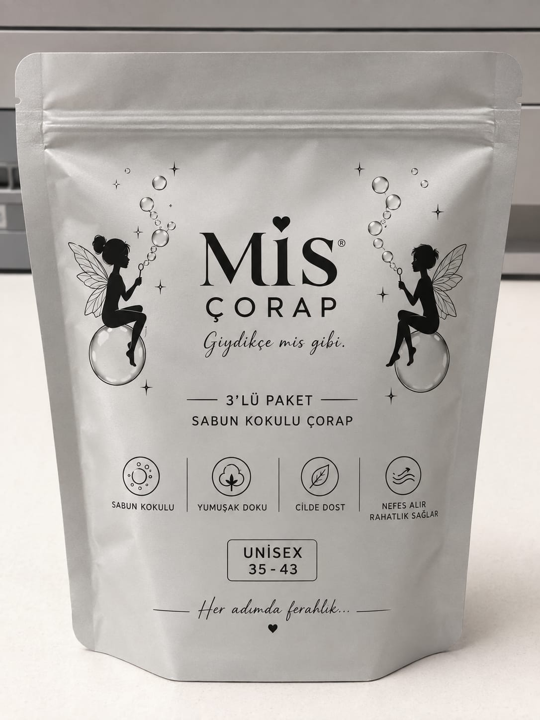 Mis Çorap klasik ambalaj sabun kokulu çorap